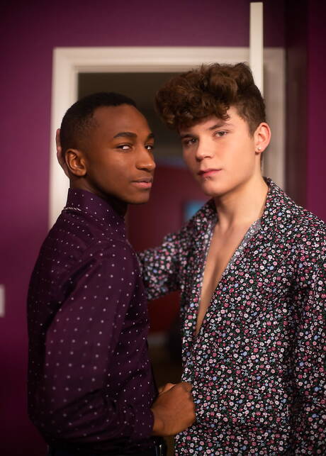 Helix Studios: Two american dudes young boy Kai Taylor and beautiful boy Silas Brooks fuck ass after interracial blowjob