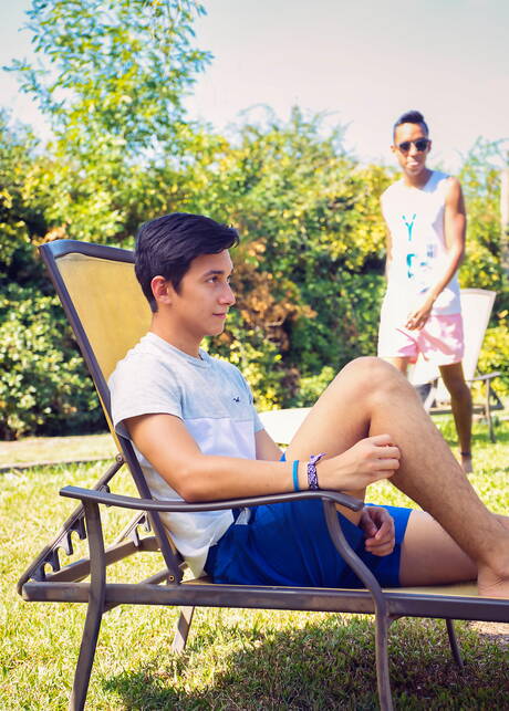 Latin pretty boy Vincent Landi and argentinian pretty boy Giorgio Angelo fuck ass after sucking cock at the pool