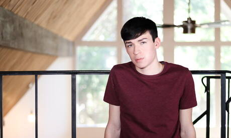 American beautiful boy Devin Holt posing nude and showing hot ass outdoor