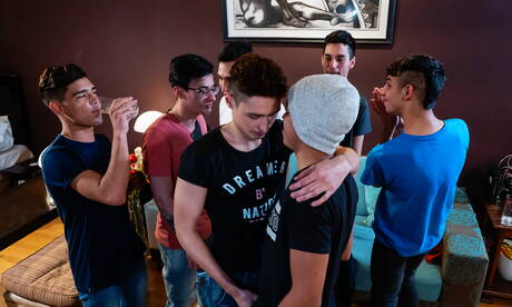 Young twink Giorgio Angelo, Fabrice Rossi, Felix Harris and others loves group ass fuck