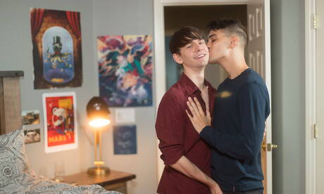 好美國哥們兒年輕小夥Alex Riley和帥哥Caleb Gray激情肛交