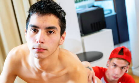 Argentinian twink Edwin Mendez and argentinian young boy Francis Gerard masturbating with sex toy