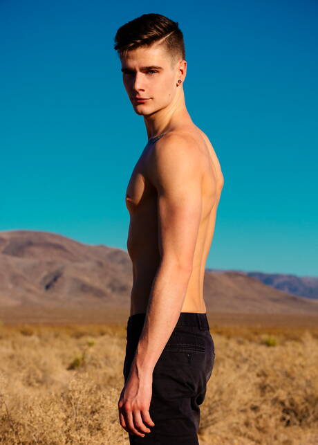 Amerikaanse knappe Travis Stevens poseert naakt en laat zijn kont zien