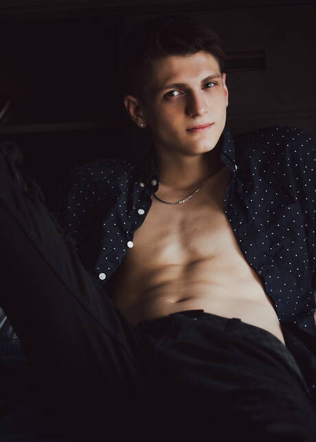 American young boy Jeremy Hall posing naked and showing nice butt