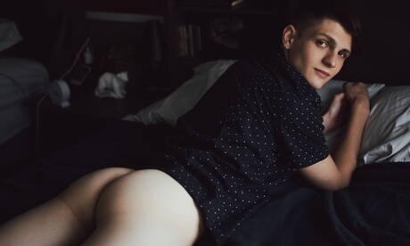 American young boy Jeremy Hall posing naked and showing nice butt