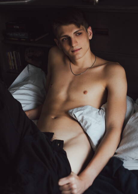 American young boy Jeremy Hall posing naked and showing nice butt