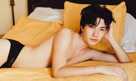 Asian young Reece Jackson get naked and showing nice butt