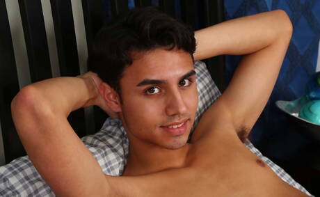 Latino young Chase Rivers posing naked and showing hot ass