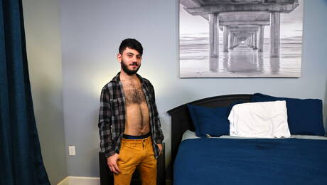 American hairy stud Adrian Rose jack off his cock