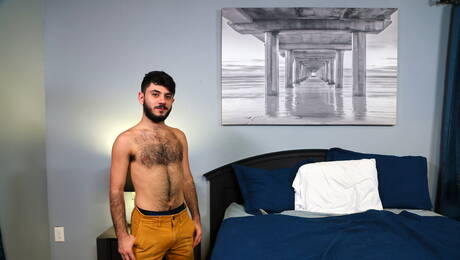 American hairy stud Adrian Rose jack off his cock