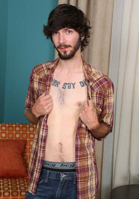 Young boy Booth posing nude and showing tight butt