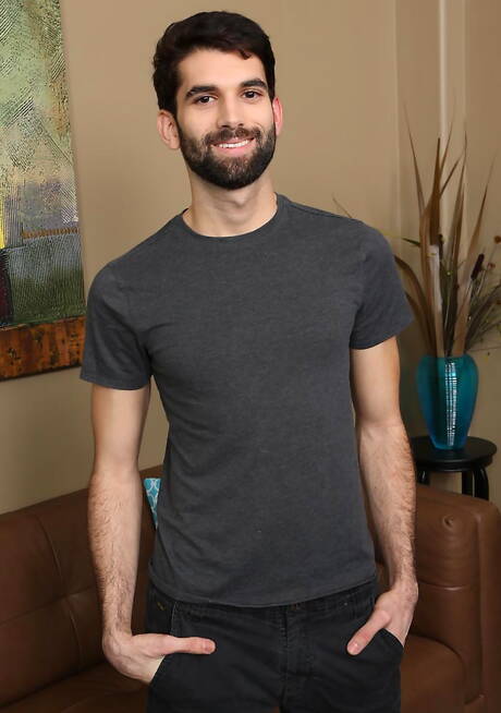 Chaosmen: American otter Tegan Zayne undressing and showing tight butt