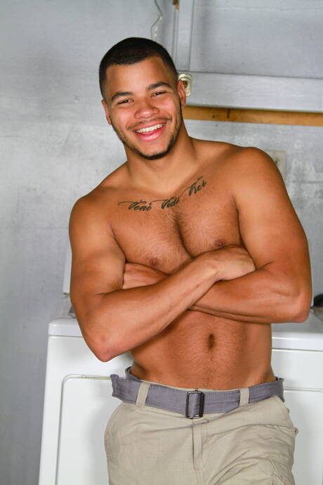 Bromo: Latino strong bull Marcus Ruhl and ebony well-built Kaden Alexander in hot ass fuck action