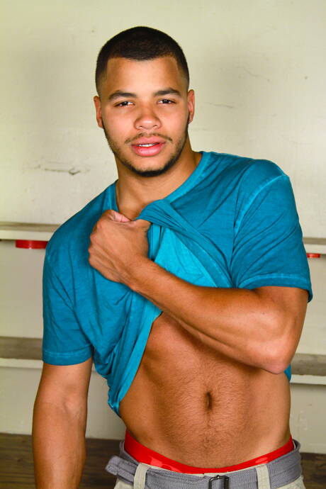 Bromo: Latino strong bull Marcus Ruhl and ebony well-built Kaden Alexander in hot ass fuck action