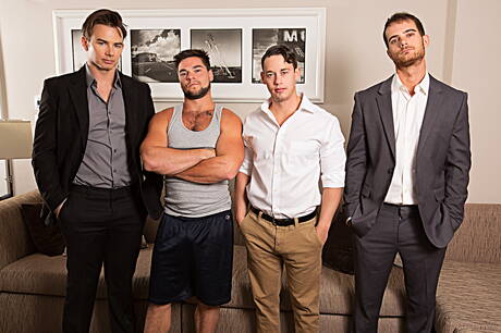 Evan Marco, Tobias, Aspen, Addison Graham beim heißen Gruppensex