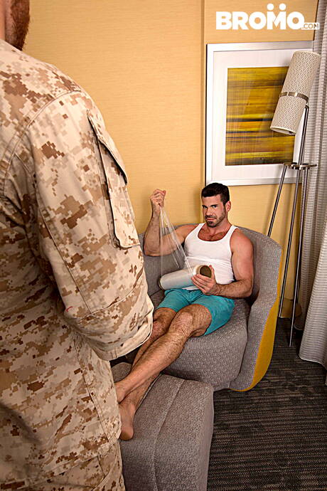 American pornstars muscular Billy Santoro and stud Ashton Mckay have a good anal sex