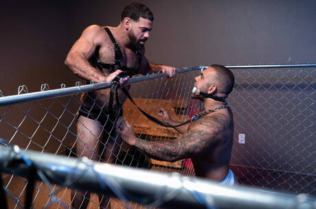 American pornstars hot bear Ricky Larkin and hairy bear Lorenzo Flexx make a love