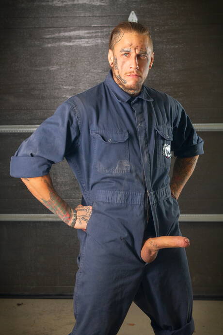 Le Canadien bien bâti Bo Sinn et le husky canadien Pierre Fitch dans une action de baise anale torride