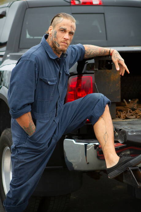 Bromo: Canadian well-built Bo Sinn and  Shawn Assmore have a hot couple scene outside