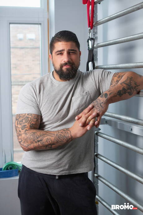 Bromo: Canadian bull Ryan Bones and english otter Drew Dixon sucking and fucking each other