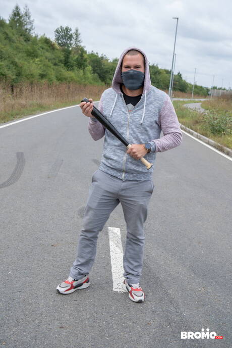 Czech hunky guy Ryan Cage and american superstud Martin Dajnar in hot homosexual action outside