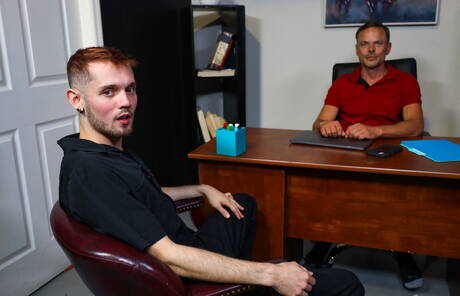 Strongman Trent Summers and american young Christian Ace in hot homosexual scene