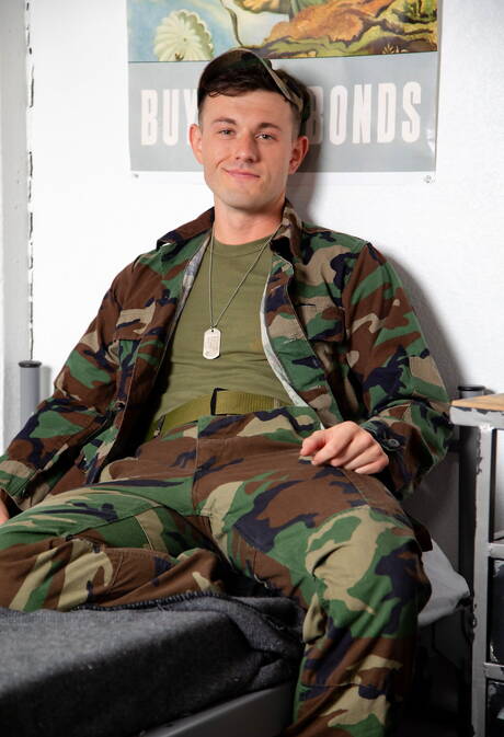 Active Duty: Tough guy Ryder Owens and american superstud Trevor Brooks fuck ass after sucking dick