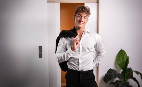 American muscular Felix Fox and canadian strong bull Tony Dangelo in hot ass fuck action