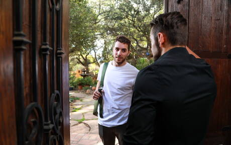 Hot american guys muscular Dante Colle and beefcake Carter Woods fuck after blowjob