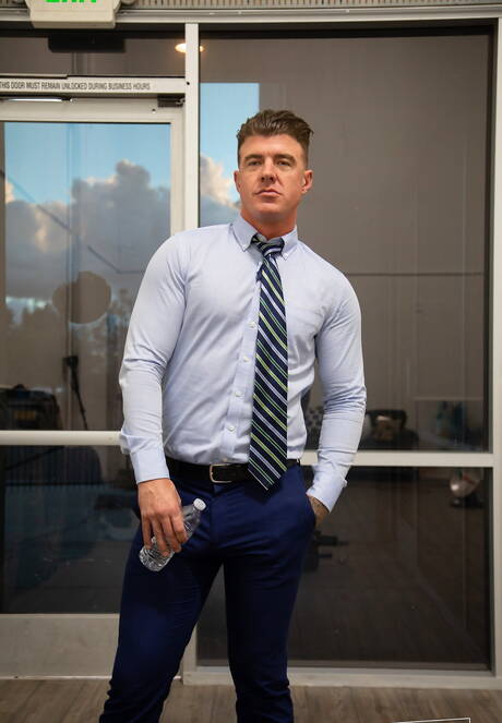 Disruptive Films: Two american boys hunk Jim Fit and husky guy Jj Knight jump on cock with fisting in bathroom