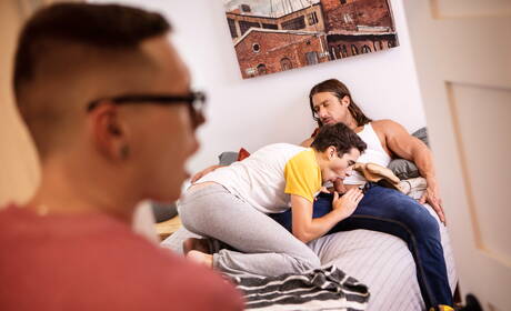 Men: Nasty guys Jake Nobello, Marco Bianchi and Darenger in hot 3some anal sex