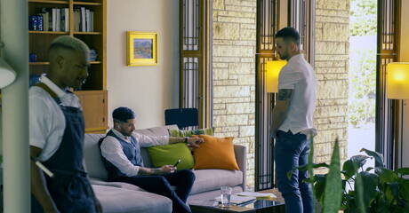 Shameless buddies Chris Damned, Adrian Hart and Blain Oconnor in hot 3some interracial anal sex