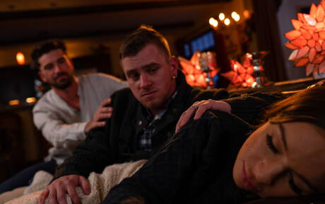 American twink Ryan Jordan and french tough guy Chris Damned fuck after blowjob