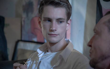 Pretty american guys hot twink Trevor Harris and stud Pierce Paris banged each other outdoor