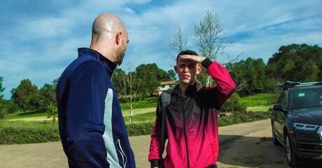 American superstud Cliff Jensen and latin hunk Des Irez in hard anal sex outdoor