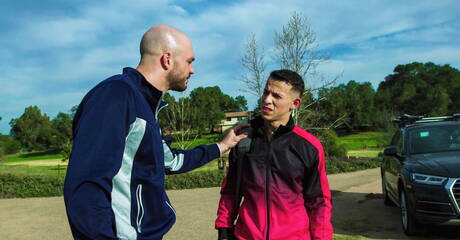 American superstud Cliff Jensen and latin hunk Des Irez in hard anal sex outdoor