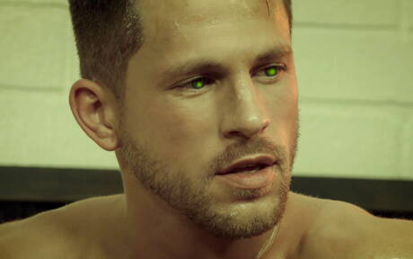 Seksowni Amerykanie, twardziel Roman Todd i przystojny facet Scott Finn jeżdżą na kutasie z fistingiem na zewnątrz