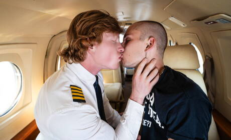 Hot american guys young dude Theo Brady and beefy Kyle Connors fuck ass after blowjob outdoor