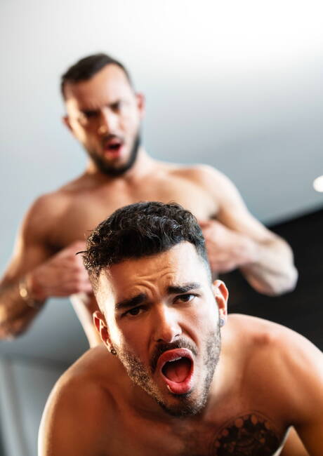 O latino Pol Prince e o urso português Sir Peter fodem a bunda depois do boquete