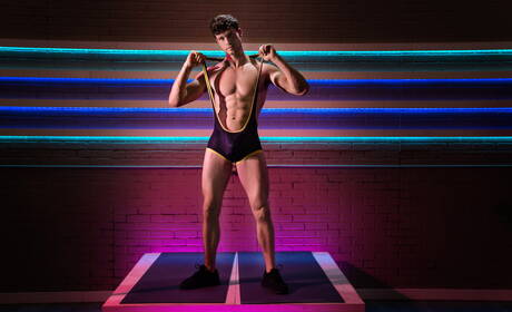 British superstud Michael Boston and american beefy Finn Harding fuck after blowjob