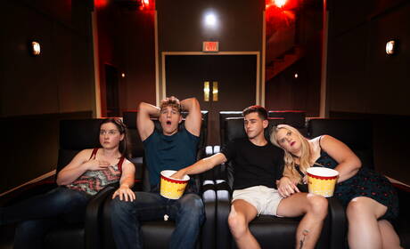 Two american boys hot twink Joey Mills and stud Felix Fox fuck ass after blowjob