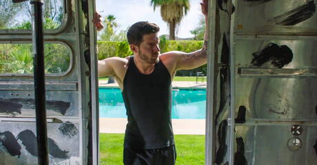 Disruptive Films: Nice american boys hairy stud Ty Roderick and beefy Isaac X have a good sex outdoor