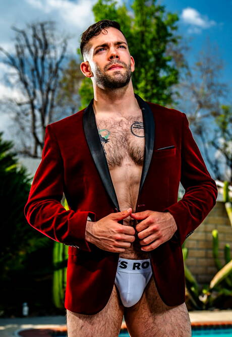 Rods Room: Pretty american guys strong bull Joseph Castlian and otter Julian Brady banged each other at the pool