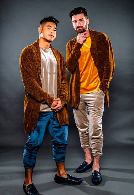 Rods Room: Asian tough guy Luke Truong and french stud Chris Damned fuck ass after blowjob outside