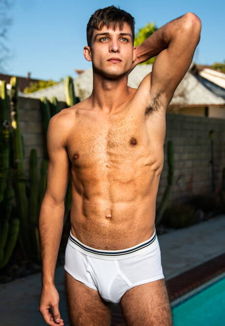 Zwei amerikanische Jungs, der Superhengst Brandon Anderson und der attraktive Elliot Finn, ficken, nachdem sie am Pool Schwänze gelutscht haben