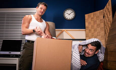 Two american guys strongman Dante Colle and beefy Nate Grimes fuck ass after sucking