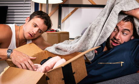 Two american guys strongman Dante Colle and beefy Nate Grimes fuck ass after sucking