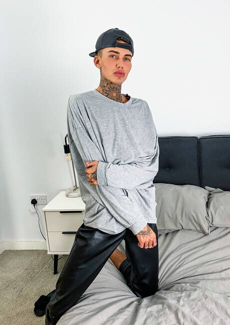 Beautiful boy Logan teasing his dick