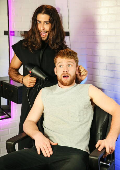 Brazilian beefcake Diego Sans and american strongman Calhoun Sawyer have a hot sex