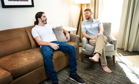 Hot american dudes beefcake Damien Kyle and superstud Calhoun Sawyer banged each other